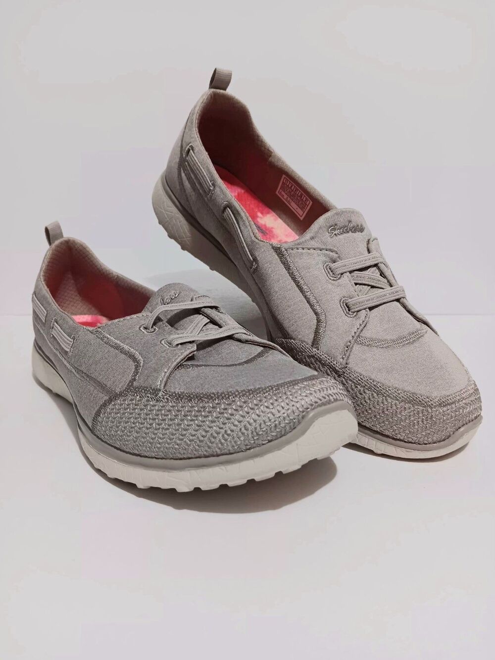 Skechers Microburst Topnotch Taupe Slip On Women's Shoes Sz 11